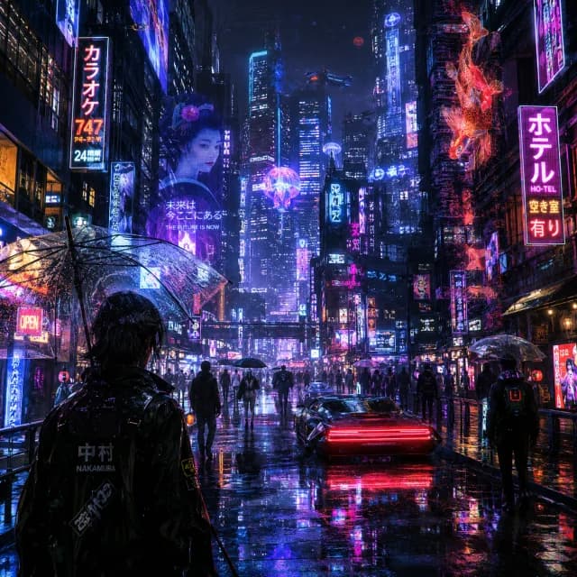 AI Video: Cyberpunk world